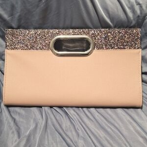 Pink Glitter Clutch